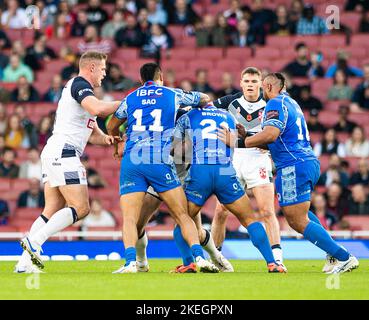 Londra INGHILTERRA - 12 NOVEMBRE. Incontro durante la semifinale tra Inghilterra e Samoa all'Emirates Stadium il 12 - 2022 novembre a Londra, Inghilterra. Credit: PATRICK ANTHONISZ/Alamy Live News Foto Stock