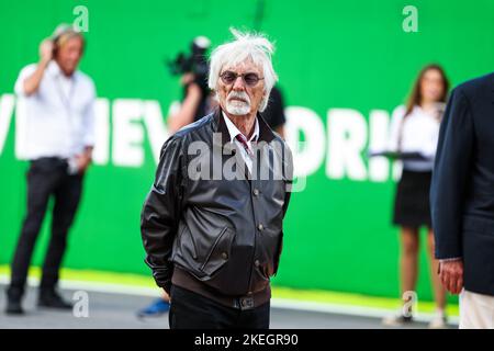 ECCLESTONE Bernie (gbr), ex CEO del Gruppo Formula uno, ritratto durante la Formula 1 Heineken Grande Premio di São Paolo 2022, Gran Premio di San Paolo 2022, 21st° round del Campionato del mondo FIA di Formula uno 2022 dal 11 al 13 novembre 2022 sul circuito di Interlagos, A San Paolo, Brasile - Foto Florent Gooden / DPPI Foto Stock