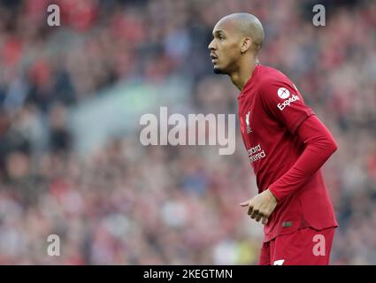 Anfield, Liverpool, Merseyside, Regno Unito. 12th Nov 2022. Premiership football, Liverpool contro Southampton; Fabinho di Liverpool Credit: Action Plus Sports/Alamy Live News Foto Stock