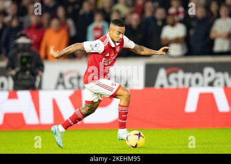 Molineux, Wolverhampton sabato 12th novembre 2022. Gabriel Jesus of Arsenal durante la partita della Premier League tra Wolverhampton Wanderers e Arsenal a Molineux, Wolverhampton, sabato 12th novembre 2022. (Credit: Gustavo Pantano | MI News) Credit: MI News & Sport /Alamy Live News Foto Stock