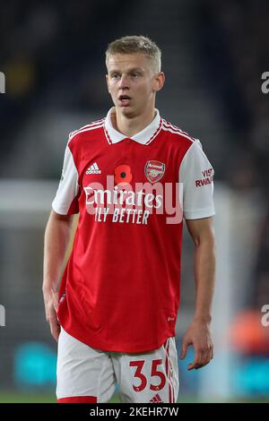 Wolverhampton, Regno Unito. 12th Nov 2022. Oleksandr Zinchenko #35 dell'Arsenal durante la partita della Premier League Wolverhampton Wanderers vs Arsenal a Molineux, Wolverhampton, Regno Unito, 12th novembre 2022 (Foto di Gareth Evans/News Images) a Wolverhampton, Regno Unito il 11/12/2022. (Foto di Gareth Evans/News Images/Sipa USA) Credit: Sipa USA/Alamy Live News Foto Stock