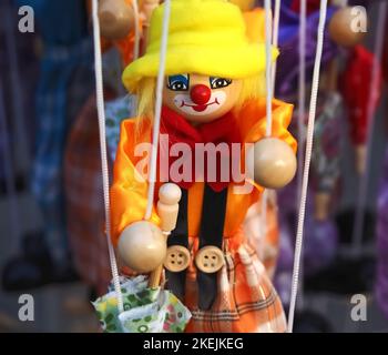 marionette di clown carino per bambini Foto Stock