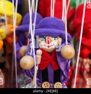 marionette di clown carino per bambini Foto Stock