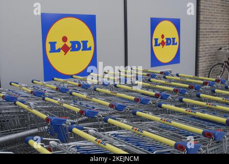 DANMARK/DANIMARCA. Negozi danesi al mercato della drogheria Deucteh ching lidl nella capitale danese. /Sett. 18, 2008 (Photo.Francis Joseph Dean/Dean Pictures) Foto Stock