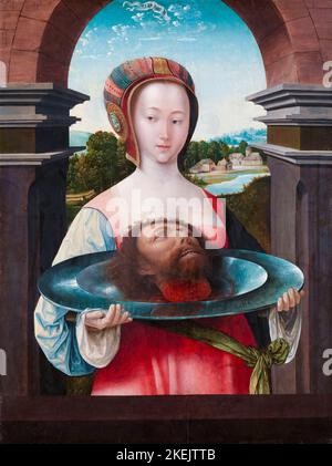 Salome con la testa di Giovanni Battista, dipinto ad olio su tavola di Jacob Cornelisz van Oostsanen, 1524 Foto Stock