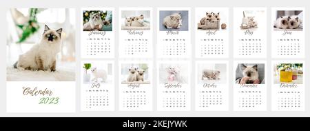 Calendario di progettazione per 2023 anno Foto Stock