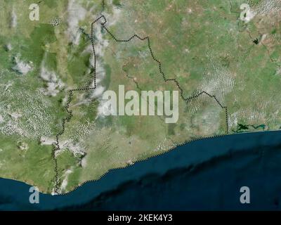 Bas-Sassandra, distretto della Costa d'Avorio. Mappa satellitare ad alta risoluzione Foto Stock