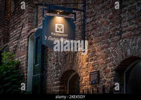 Restaurant 't Pestengastguys a Zwolle, Paesi Bassi Foto Stock