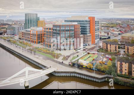 Il nuovo edificio del Barclays Technology Campus è stato completato e aperto per le aziende Foto Stock