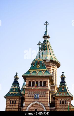 La Cattedrale Ortodossa di Timisioara si trova nell'area centrale della città Foto Stock