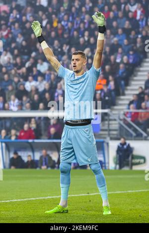 Heereveen - SC Heerenveen portiere Andries Noppert durante la partita olandese di Eredivie tra SC Heerenveen e SC Cambuur allo stadio Abe Lustra il 13 novembre 2022 a Heerenveen, Paesi Bassi. ANP VINCENT JANNINK Foto Stock