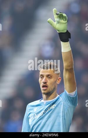 Heereveen - SC Heerenveen portiere Andries Noppert durante la partita olandese di Eredivie tra SC Heerenveen e SC Cambuur allo stadio Abe Lustra il 13 novembre 2022 a Heerenveen, Paesi Bassi. ANP VINCENT JANNINK Foto Stock