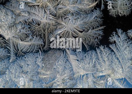 Gelo invernale, Greater Sudbury, Ontario, Canada Foto Stock