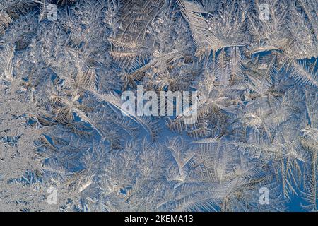 Gelo invernale, Greater Sudbury, Ontario, Canada Foto Stock