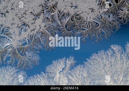 Gelo invernale, Greater Sudbury, Ontario, Canada Foto Stock