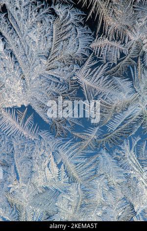 Gelo invernale, Greater Sudbury, Ontario, Canada Foto Stock