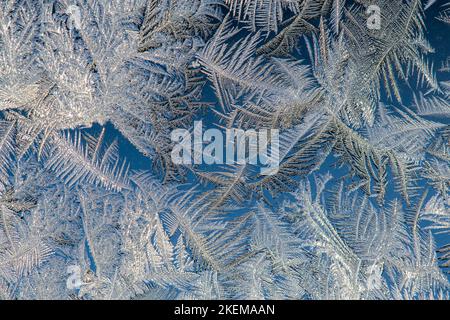 Gelo invernale, Greater Sudbury, Ontario, Canada Foto Stock