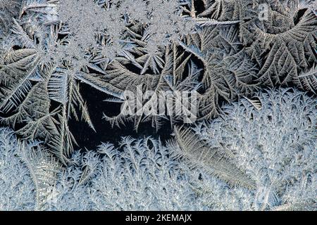 Gelo invernale, Greater Sudbury, Ontario, Canada Foto Stock