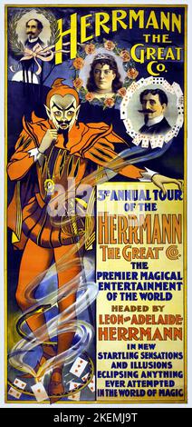 Herrmann The Great Co. Artista sconosciuto. Poster pubblicato nel 1898 negli Stati Uniti. Foto Stock