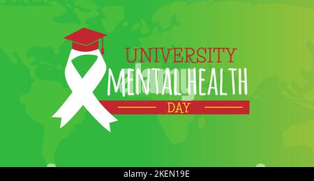 Colorful University Mental Health Day sfondo Illustrazione Illustrazione Vettoriale