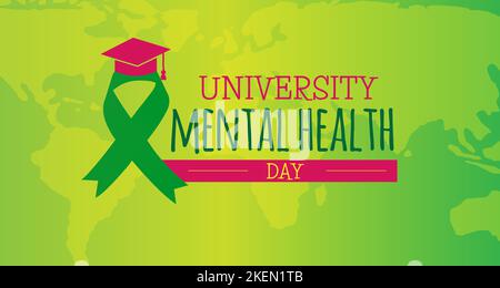 Colorful University Mental Health Day sfondo Illustrazione Illustrazione Vettoriale