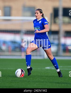 Hannah Power of Cardiff City Women's - Mandatory by-line: Ashley Crowden - 13/11/2022 - FOOTBALL - Cardiff International Sports Stadium - Cardiff, Wales - Cardiff City Women FC vs Cardiff Met WFC - Generale Adran Premier Phase 1 22/23 Foto Stock