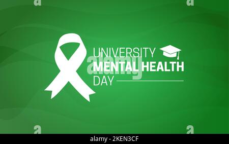 University Mental Health Day background Illustrazione Illustrazione Vettoriale