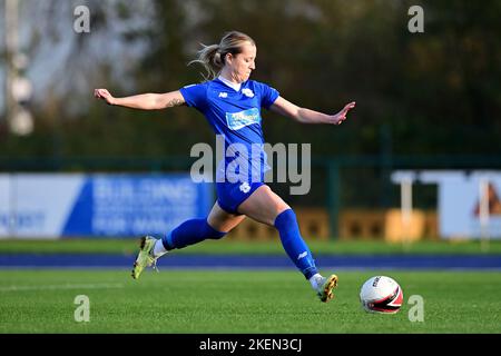 Cardiff, Regno Unito. 13th Nov 2022. Danielle Green di Cardiff City Women's - Mandatory by-line Credit: Ashley Crowden/Alamy Live News Foto Stock