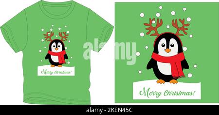 allegro natale t shirt grafica disegno vettoriale illustrazione file digitale Illustrazione Vettoriale