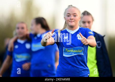 Cardiff, Regno Unito. 13th Nov 2022. Lily Billingham di Cardiff City Women's - Mandatory by-line Credit: Ashley Crowden/Alamy Live News Foto Stock