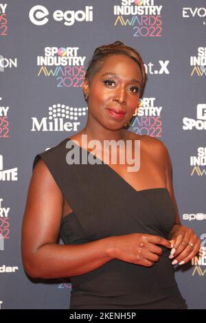 Jeanette Kwakye partecipa ai Sport Industry Awards alla Battersea Evolution di Londra, Regno Unito. Foto Stock