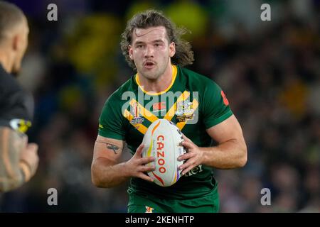 Leeds, Regno Unito. 03rd Nov 2022. Pat Carrigan (Brisbane Broncos) dell'Australia (13) durante la partita di Rugby League World 2021 tra Australia e Nuova Zelanda a Elland Road, Leeds, Inghilterra, il 11 novembre 2022. Foto di David Horn. Credit: Prime Media Images/Alamy Live News Foto Stock