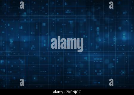 Astratto sfondo tecnologico blu e bianco. Stile minimalista BluePrint Foto Stock