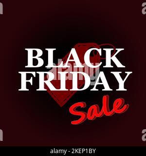 Immagine vettoriale del venerdì nero su sfondo nero. Logo Black Friday. Segnale. Volantino. Poster. Vettore. Illustrazione. Black Friday Illustrazione Vettoriale