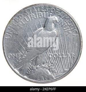 Argento 1922 Liberty Peace Dollar Coin - Eagle Reverse Foto Stock