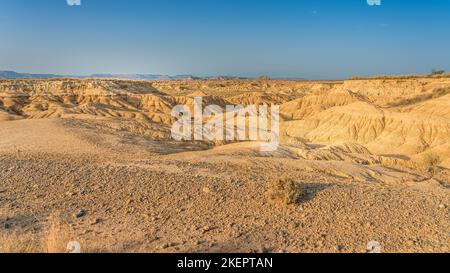 Vista panoramica di Bardenas Reales, Spagna. Foto Stock