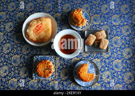 Dessert in stile teo chew (cinese meridionale nella provincia di Guang Dong) per il tè chiamato Tea liao in lingua teo chew Foto Stock