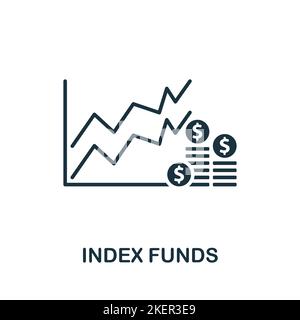 Icona Fondi indice. Monocromatico semplice investimento icona per modelli, web design e infografica Illustrazione Vettoriale