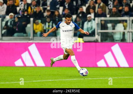 TORINO, ITALIA, 13 NOVEMBRE 2022. Pedro della SS Lazio durante la partita tra Juventus FC e SS Lazio il 13 novembre 2022 allo stadio Allianz di Torino. Credit: Massimiliano Ferraro/Alamy Live News Foto Stock