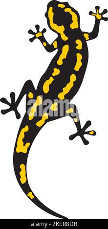 Colore animale di Salamander del fuoco. Illustrazione vettoriale. Illustrazione Vettoriale