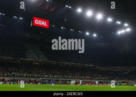 Milano, Italia. 13th Nov 2022. Vista dello Stadio San Siro durante la Serie A 2022/23 tra Milano e Fiorentina. Punteggio finale; Milano 2:1 Fiorentina. Credit: SOPA Images Limited/Alamy Live News Foto Stock