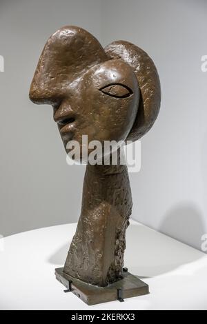 Scultura in bronzo della testa di una donna 1931/32. Dell'artista spagnolo Pablo Picasso 1881-1973. Foto Stock