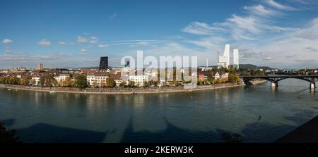 Roche Towers uno e due a Basilea, Svizzera Foto Stock