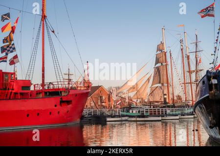 Den Helder, Paesi Bassi. Novembre 2022. Nave leggera Texel nel porto di Den Helder. Foto di alta qualità Foto Stock