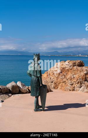 Statua Salou sul cammino costiero Cami de Ronda Costa Dorada Catalonia Spagna Foto Stock