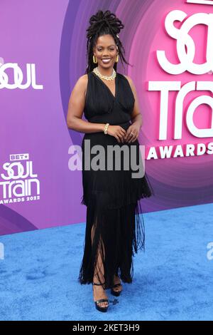 Las Vegas, Stati Uniti. 13th Nov 2022. Novi Brown arriva per il Soul Train Awards 2022 all'Orleans Arena presso l'Orleans Hotel and Casino di Las Vegas, Nevada, domenica 13 novembre 2022. Foto di James Atoa/UPI Credit: UPI/Alamy Live News Foto Stock