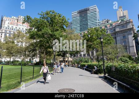 Battery Park a Manhattan, New York City Foto Stock