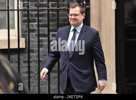 Londra, Regno Unito, 14th Nov 2022. Robert Jenrick, Ministro dell'immigrazione visto a Downing Street. Credit: Thomas Krych/Alamy Live News Foto Stock