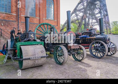 Vari motori di trazione a vapore Foto Stock