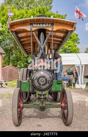 Burrell Gold Medal Tractor 'Little Dorothy', numero 3862; registrazione MA8472; costruito 1921. Foto Stock